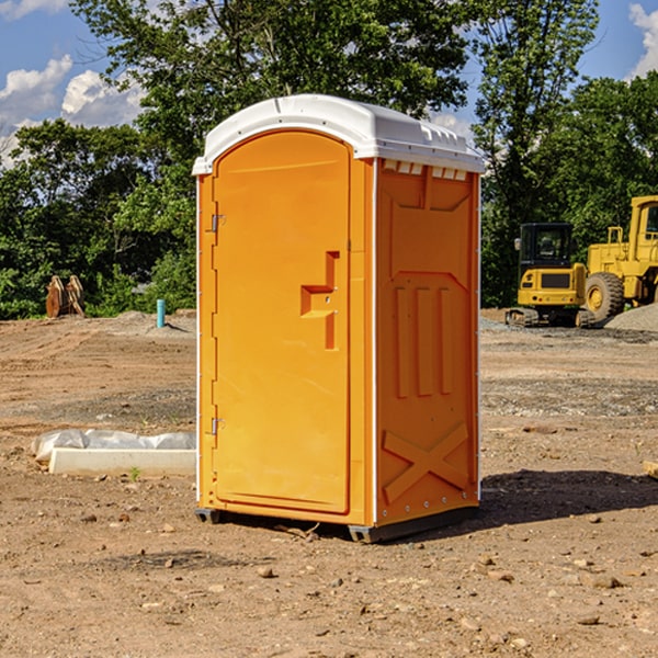 how often are the porta potties cleaned and serviced during a rental period in McAlisterville